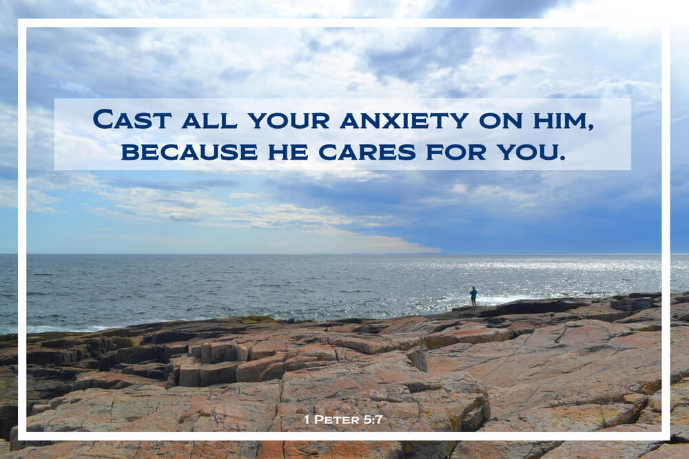 Casting all your anxieties on him, because he cares for you.